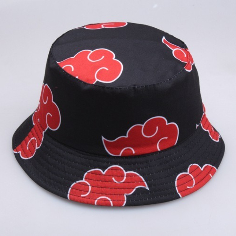 Bucket Hat Women - Red Cloud Print Baumwolle Eimer Hut