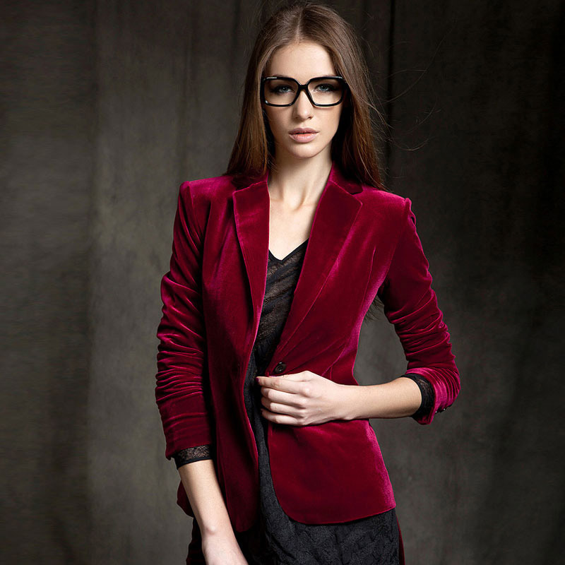 Velvet Blazer Women - Neue Ankunft Hohe Qualität Chic Europa