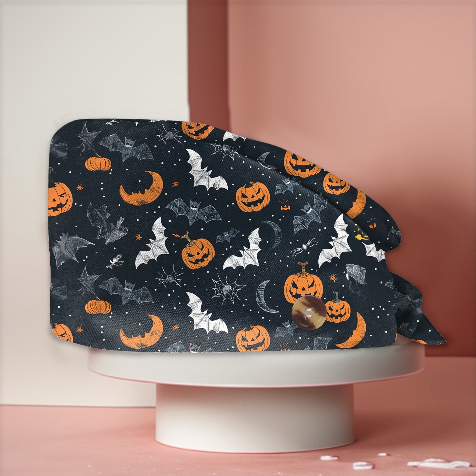 Bucket Hat Women - Halloween-Krankenschwester-Hut, niedlicher Cartoon-Druck, modische Mütze, gruseliges
