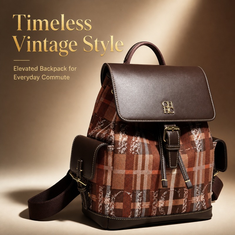 Women'S Fashion Backpack - CHHC Modischer Farbblock-Rucksack, vielseitig einsetzbar, im