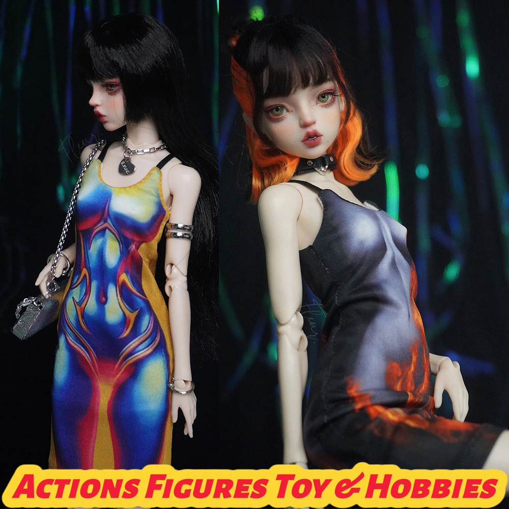 Belted Shirt Dress - 1/6 BJD Puppen Illusionary Art Bedrucktes