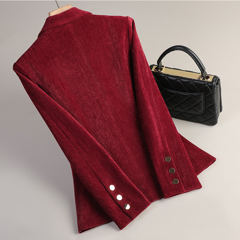 Gelbgoldener Samt-Blazer für D – Velvet Blazer Women Bewertung und Preis