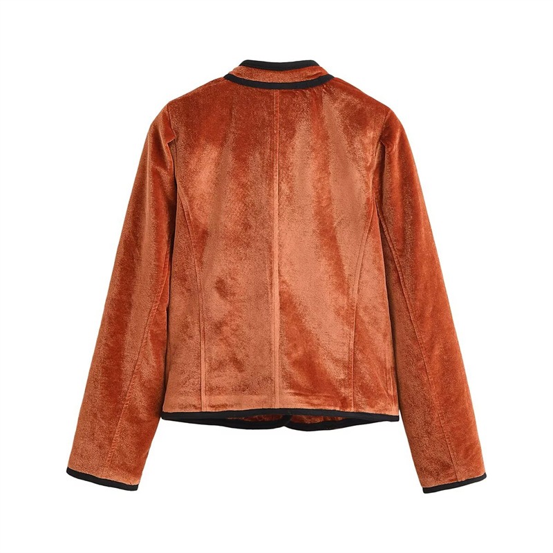 Stehkragen-Blazer mit Kontrast – Velvet Blazer Women Bewertung und Preis